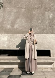 Hijab Outfit Abaya, Ootd Muslimah Syari Casual, Outfits Aesthetic Hijab, Umroh Outfit, Hijab Syar'i Style, Ootd Hijab Syari