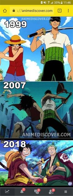 the evolution of one piece anime