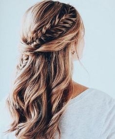 Fishtail Braid Hairstyles, Fishtail Braids, Hairstyle Tutorials, For Wedding, Open Hairstyles, Fishtail Braid, Haircut Styles, Beauty Hair Makeup