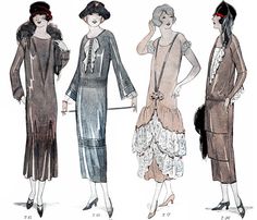 Vintage Sewing Pattern Instructions 1920's Flapper by Mrsdepew 1920 Fashion, 20s Fashion, Butterick Pattern, 1920s Dress, Roaring Twenties, Couture Vintage, 1920s Fashion, Historical Dresses, Moda Vintage