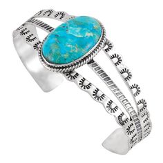 PRICES MAY VARY. 925 Sterling Silver (Solid) Genuine Turquoise (natural turquoise that has been treated and color-enhanced). Colors/shades/matrix may vary DRAMATICALLY due to the nature of Turquoise. Satisfaction always guaranteed. Soft & Flexible - Handmade, lightweight, and comfortably fits wrists 6" to 7.5". Premium Quality | Imported Lady's cuff bracelet for everyday wear or that super special occasion. Solid sterling silver and genuine gemstones. Fine craftsmanship. Trendy but with a touch Boho Statement Necklace, Bracelet Rainbow, Colors Shades, Slap Bracelets, Turquoise Bracelet Cuff, Onyx Bracelet, Turquoise Cuff, Bracelet Sterling Silver, Unique Handmade Jewelry