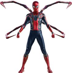 the spider - man is standing with his arms outstretched