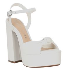 Gianni Bini Hartliye Leather Knot Ankle Strap Platform Dress Sandals Size: 10 Color: White Condition: New Without Box / Never Worn From Gianni Bini, The Hartliye Leather Knot Ankle Strap Platform Dress Sandals Feature: Leather Upper With Knot Detailing Memory Foam Sock Ankle Strap With Buckle Closure Synthetic Lining Rubber Outsole Approx. 1.96" Platform Height Approx. 5.51" Block Heel Height Tags: Cute Comfortable Comfort Comfy Wooden Swiss Clogs Wood Soft Girl Aesthetic Dopamine Dressing Embro Elegant Round Toe Sandals For Day Out, Cream Sandals With Buckle Closure For Party, White Platform Sandals For Night Out, Party Cream Sandals With Buckle Closure, Elegant Cream Heels For Day Out, Elegant Sandals With Wrapped Heel For Day Out, White Strappy Heels For Spring, White Strap Heels For Spring, Chic White Strap Heels