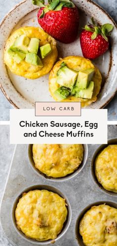 Delicious savory chicken sausage, egg and cheese muffins that make the perfect protein-packed breakfast meal prep. These easy, low carb sausage egg and cheese muffins are freezer-friendly and delicious topped with avocado, salsa, or hot sauce!