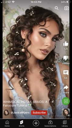 Greek Goddess Hairstyles, Fairytale Hair, Quinceanera Hairstyles, Fairy Hair, Goddess Hairstyles, Long Layered Haircuts, Fantasy Hair, Princess Hairstyles, Fancy Hairstyles