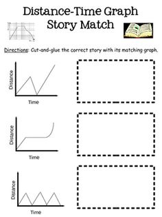 the distance - time graph story match worksheet for students to practice their math skills