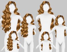 the wigs are all different sizes and colors for each woman's hair type