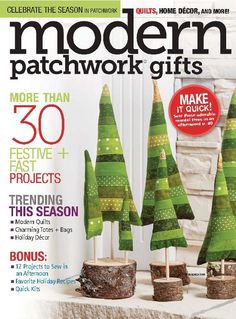 Enjoy 100+ pages packed with patchwork inspiration! Modern Patchwork is filled with fabulous gift ideas, exciting home-décor projects, items to enhance your cooking and dining experiences, plus totes and bags of all sorts! Explore 20+ original contemporary patchwork projects made in the latest fabrics and celebrate the modern revival of patchwork with projects featuring a fresh aesthetic. Patchwork Gifts, American Patchwork And Quilting, Patchwork Inspiration, Modern Patchwork, Quilt In A Day, Holiday Favorite Recipes, Christmas Sewing, Handmade Holiday, Handmade Quilts