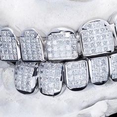 ICECARTEL exclusive Invisible Set Princess Cut Moissanite Diamond Grillz are now available, made of 925 sterling silver and PVD plated with a thick layer of 14K Gold. These 8 on 8 moissanite grillz are iced out with princess cut colorless (D-Color), VVS moissanite flawless diamonds. All of the diamonds on these moissanite grillz pass the diamond tester. These moissanite grillz are custom-made for every order. Please allow 3-4 weeks for manufacturing. We can customize these grillz any way you wan Luxury Lab Grown Diamond Jewelry, Luxury White Gold Jewelry With Lab Grown Diamonds, Luxury Lab-grown Diamond Jewelry With Diamond Cut, Luxury Lab Grown Diamond Cut Jewelry, Luxury Silver Jewelry With Lab Grown Diamonds, Luxury Silver Jewelry With Lab-grown Diamonds, Luxury Lab-grown Diamond Cut Jewelry, Luxury Silver Moissanite Jewelry, Luxury Silver Jewelry With Prong Setting