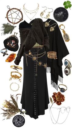 Gold Chain Belt, Earthy Outfits, Estilo Hippie, Witchy Fashion, Grunge Punk