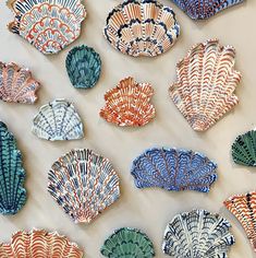 Shellegance Shell Collection, Painted Shells, Painted Pumpkins, Hand Painted Ceramics, Ceramic Painting, African Art, Ceramic Pottery, Clay Crafts, Handmade Ceramics