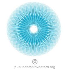 an abstract circular design in blue on a white background with the words public domain inventors org