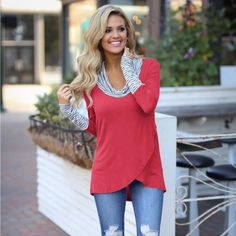 Women’s Long Sleeved Blouse; Red With Black And White Striped Neck And Sleeves; Size Medium But Fits More Like A Small; Ordered Online And Didn’t Fit; Brand New Red V-neck Top For Layering, Trendy Red Winter Blouse, Casual Red Blouse For Winter, Red Stretch Blouse For Fall, Red Tops For Layering In Fall, Red Tops For Fall Layering, Trendy Stretch Red Blouse, Chic Red Tops For Layering, Red Blouse For Fall Layering