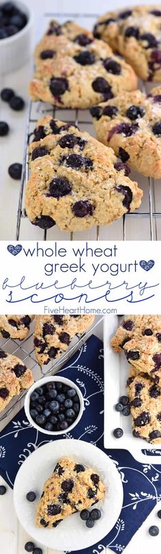 blueberry oatmeal greek yogurt cookies are cooling on the rack