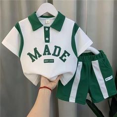 Kids Formal, Boys Summer Outfits, Pants Suit, Jeans Kids, Summer Boy, Collar Top, T Shirt And Shorts