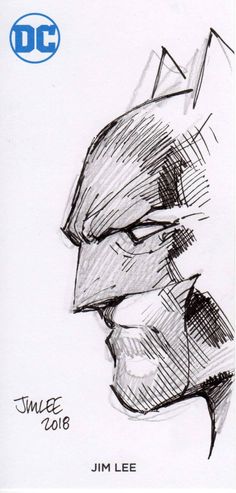 a drawing of the face of a batman