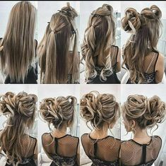 Quince Hairstyles With Crown, Romantic Hairstyles, Up Dos For Medium Hair, Quince Hairstyles, Hair Prom, Cute Hairstyles For Medium Hair, Wedding Hair Inspiration, Updo Hairstyles, Hair And Beauty