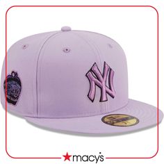 in stock New York Yankee Hat, New York Yankees Logo, Dope Hats, Yankees Logo, 59fifty Hats, Purple Hats, Cap Fits