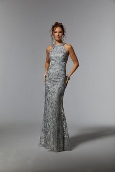 Halter Evening Dress, Formal Dresses With Sleeves, Mori Lee