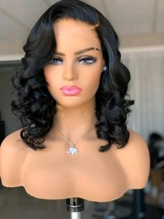 Long Wavy Wigs For Black Women, Wig With Wand Curls, Curled Wigs, Wig Hairstyles Ideas, African Hair Braiding Styles, Quick Weave Hairstyles, Hair Twist Styles, Beautiful Wigs, Penteado Cabelo Curto