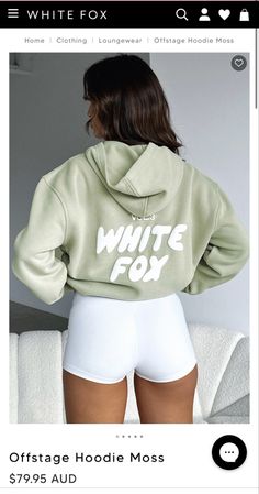 Trendy Winter Fits, White Fox Hoodie, Fox Brand, Fox Hoodie, Joggers Outfit, Cute Outfits For School, Hoodie Green, Healthy Lifestyle Inspiration, Green Hoodie