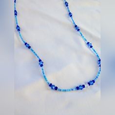 Beautiful Light And Dark Blue Crystal Sparkle Bead Necklace Gold Bib Necklace, Faceted Glass Bead Necklace, Silver Boho Jewelry, Mom Daughter Gifts, Cameo Pendant Necklace, Symbol Necklace, Crystal Bead Necklace, Skull Necklace, Cameo Pendant