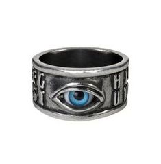 Eye Band, Pewter Ring, Alchemy Gothic, Aleister Crowley, Fall Rings, Spirit Board, Alternative Jewelry, Biker Rings, Gothic Rings