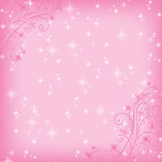 a pink background with stars and swirls