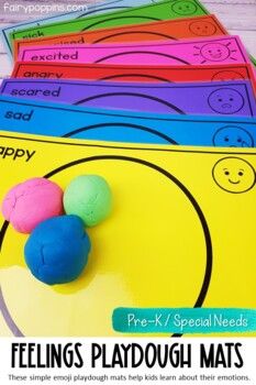 feelings playdough mats for kids to practice their feelings and feelings in the classroom