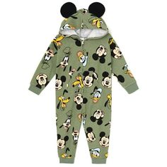 Give your little one the gift of Disney magic with this cute and stylish Disney Mickey Mouse Coverall. Your child will look and feel so adorable in gear featuring the iconic mouse-ear Mickey and his friends Donald Duck, Goofy, Pluto, Daisy Duck, and Minnie Mouse. With such timeless and classic characters on their side, your little one is sure to shine! Size: 2T.  Color: Green.  Gender: unisex.  Age Group: toddler. Melody Christmas, Coverall Jumpsuit, Kids Fleece, Baby Mouse, Daisy Duck, Girls Fleece, One Piece Outfit, Baby Boy Or Girl, Disney Girls