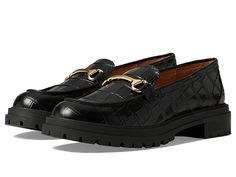 Madewell Greenwich Hardware Lug Loafer - Women's Shoes : True Black : Look chic and all ready for the party in the glamorous Madewell Greenwich Hardware Lug Loafer. Polished leather upper with crocodile-embossed detailing. Leather lining and insole. Slip-on style. Metallic penny slot detail. Moc toe construction. Synthetic outsole. Imported. Measurements: Heel Height: 1 1 2 in Weight: 1 lb 2 oz Platform Height: 1 in Product measurements were taken using size 9, width M. Please note that measurem Elegant Loafers With Crocodile Pattern For Work, Elegant Crocodile Pattern Loafers For Work, Crocodile Pattern Loafers For Work, Black Crocodile Pattern Loafers For Work, Chic Formal Faux Leather Loafers, Black Look, Look Chic, Loafers For Women, Loafer Shoes