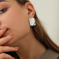 Material: 18K gold-plated, Stainless steel, Silver-plated Product measurements:One Size:Actual Length 1.2 in, Actual Width 1 in, Weight 0.5 oz (13.17 g) Please allow 5-10 business days for items to ship. Minimalist Metal Clip-on Earrings For Gift, Modern White Gold Clip-on Earrings As Gift, Modern Polished Clip-on Earrings As Gift, Modern Polished Clip-on Earrings For Gift, Polished Metal Clip-on Earrings For Gift, Polished Metal Clip-on Earrings As Gift, Modern Polished Finish Clip-on Earrings For Gift, Classic Silver Plated Earrings, Modern Polished Finish Clip-on Earrings As Gift