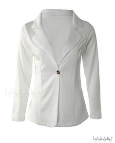 Lasaky - Plain blazer coat with long sleeves Plain Blazer, Suit Jackets For Women, Long Sleeve Blazers, Office Ladies, Blazer Coat, Olivia Mark, Clothing Patterns, Spring Summer Fashion, Suits For Women