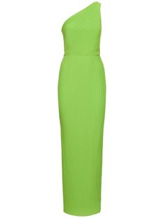 Adira pleated chiffon long dress - Solace London - Women | Luisaviaroma Uzun Boy, London Women, Chiffon Long Dress, Solace London, Green Dresses, Pleated Chiffon, Metallic Sandals, Ladies Of London, Shearling Jacket