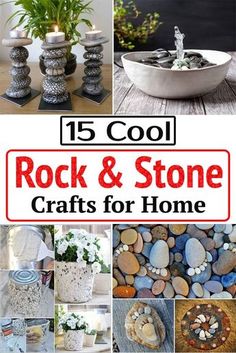 various rocks and stone crafts for home