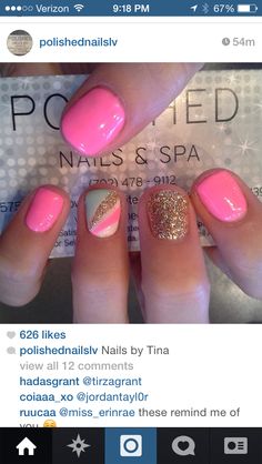 Cute Nail Colors, Shellac Nails, Diy Nail Designs, Get Nails, Dipped Nails, Manicure Y Pedicure, Fabulous Nails, Fancy Nails