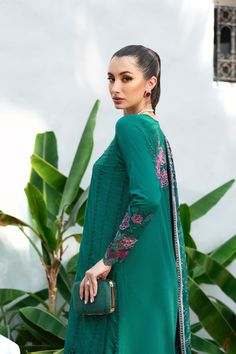 Brand: Saira RizwanProduct Code: SRLL2-24-10 JaneCollection: Saira Rizwan Unstitched Luxury Lawn Vol-02 Summer CollectionFabric: Lawn DESIGN DETAILS: Dyed and schiffli embroidered lawn front 0.9 yards Dyed lawn back 1yard Dyed lawn sleeves 0.6 yard Digital printed chiffon dupatta 2.7 yards Dyed cambric trousers 2.2 yards Accessories: Organza embroidered front border 0.9 yard Organza embroidered border for neckline 1.1 yards Organza embroidered sleeve patches 2-PC Organza embroidered patch for shirt back 1-PC DISCLAIMER:* Lining, Laces, and Tassels are not included in unstitched variants.* Embellishment items in stitched outfits are subject to market availability.* The actual colors of the outfit may vary from the colors being displayed on your device. CARE INSTRUCTIONS: Extra Fabric Has Be Pakistani Clothes Online, Lawn Design, Lace Accessories, Embroidered Border, Chiffon Dupatta, Pakistani Dress Design, Pakistani Designers, Pakistani Outfits, Fabric Stores Online