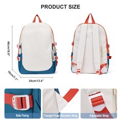 Place Of Origin : China (mainland) Item Width : 7.1inch Item Length : 13.4inch Item Height : 18.9inch Model Number : 1602 Material Composition : nylon Gender : unisex Type : backpack Closure Type : zipper Pattern Type : Solid Main Material : nylon Brand Name : FLCC Item Type : school bags WHAT ABOUT REFUND?   Fast refund,100% Money Back Guarantee. If your product is defective or doesnt work properly, let us know and well send you a replacement one. We believe in our products so much that we offe Trendy White School Backpack, White Backpack For Back To School, Portable White Backpack For Back To School, Large Capacity White Backpack For School, White Large Capacity Backpack For School, Large Capacity White Backpack For Students, White Large Capacity Backpack For Students, Rectangular White Backpack For Students, White Softback Backpack For Students