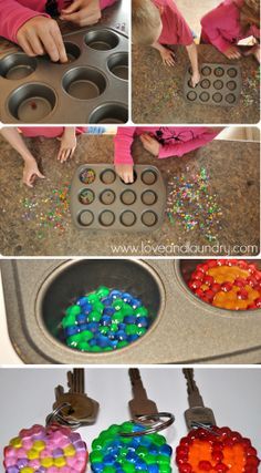 this is a collage of pictures showing how to make cupcakes for kids