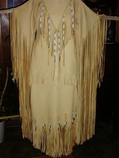 Buckskin Leather Long Fringes Native American Wedding Dress, Buckskin Dress, American Wedding Dress, Fringe Wedding Dress, Beaded Fringe Dress, Style Long Dress, Native American Wedding, Native American Dress, Powwow Regalia