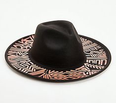 Put the finishing touch on any 'fit (from button-down maxi dresses to jeans and a leather jacket) with this fab felt hat. Tribal print touches make it stand out from the rest. From Women with Control®. Trendy Curved Brim Felt Hat For Festivals, Trendy Wide Brim Felt Hat For Festivals, Trendy Short Brim Felt Hat For Festivals, Curved Brim Felt Hat For Fall Festival, Trendy Spring Felt Hat For Rodeo, Trendy Fitted Festival Hats, Trendy Curved Brim Fedora For Festival, Trendy Flat Brim Fedora For Festival, Trendy Spring Fedora For Festival