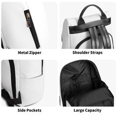 Upgrade your travel experience with all over printing for this Casual Travel PU Daypack Anti-theft Backpack, crafted from durable PU leather for security and style. Featuring multiple compartments, including inside and outside pockets, and adjustable double shoulder straps, this backpack ensures convenience and safety for all your adventures. * Secure Anti-theft Design: Safeguard your belongings with a back zipper pocket and U shape opening on the back for added security. * Ample Storage: Stay organized with inside and outside pockets, including inside zip bags and front side zipper pockets. * Convenient Accessibility: Easily carry water bottles and umbrellas with dedicated compartments for quick access. * Adjustable Straps: Enjoy comfortable carrying options with adjustable double shoulde Modern Backpack, Anti Theft Backpack, Travel Daypack, Retro Mid Century Modern, Vegan Leather Bag, Black Skulls, Zipped Bag, Retro Mid Century, Anti Theft