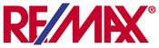 the re / max logo is shown in red and blue