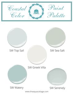 paint colors for the walls and floors with different shades of white, blue, green, gray