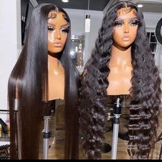 Pre Plucked HD Lace Human Hair Wig - Etsy Business Hairstyles, Lace Hair, Front Lace Wigs Human Hair, Hair Quality, Straight Human Hair, Long Wigs, Baddie Hairstyles, Hair Weave, Natural Hair Color