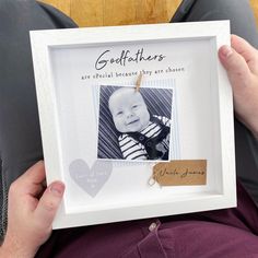 Will You Be My Godfather Frame Like Father Like Son, Godfather Gifts, Photo Frame Gift, Personalised Frames, Silly Faces, Gift Design, Writing Gifts, Christmas Stockings Personalized