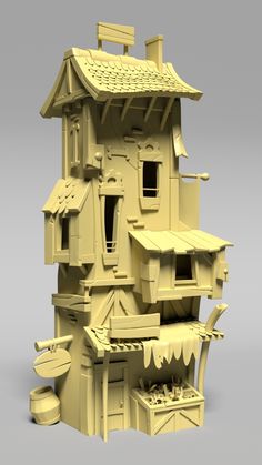 ArtStation - Hearstone House, Alexandre Dupont Home Cartoon Houses, Houses Concept Art, Cartoon Houses, Concept Art Landscape, Cartoon Building, Home Cartoon, Bg Design, Cartoon House, 3d Concept