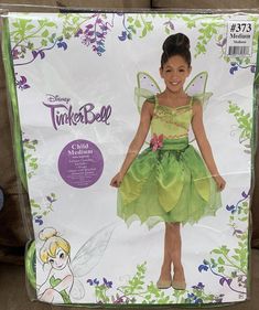 DISNEY TINKERBELL COSTUME US 8-10 SHIMMERING SUPER CUTE!!. Bell Costume, Tinkerbell Costume, Halloween Nails Diy, Tinker Bell Costume, Classic Halloween Costumes, Wings Dress, Disney Tinkerbell, Short Bra, Classic Halloween