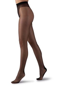 Topped with a lace band, these tights that are ultrasheer with back seams are timeless and daring. Polyamide/elastane Hand wash, dry flat Made in Italy Elegant Compressive Thigh High Legwear, Elegant Compressive Thigh-high Legwear, Elegant Thigh-high Compressive Legwear, Elegant Thigh-high Compressive Bottoms, Sheer Stretch Stockings For Night Out, Sheer Thigh High Tight Tights, Sheer Thigh-high Tights, Elegant Sheer High-cut Leg Stockings, Elegant High-cut Sheer Stockings