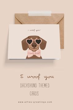 Dackel Hundeliebe Doxie Sausage dogs Grußkarten Geschenke Greeting cards Greeting Card Illustration Design, Dog Birthday Cards, Dachshund Cartoon, Dog Marketing, Dachshund Illustration, Disney Room Decor, Dog Illustrations, Dachshund Design, Dog Birthday Card